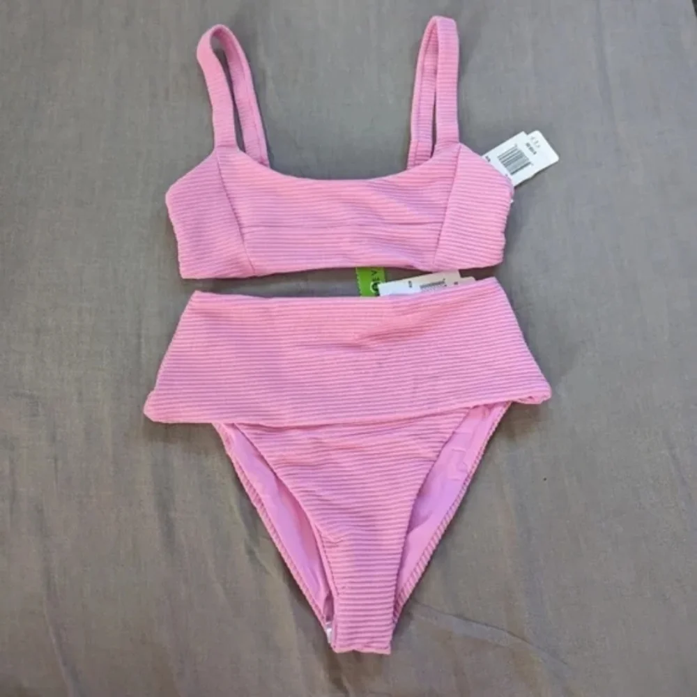 L*Space Jess Desi Bikini Set Rosebud Pink Ribbed